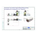 Túi đáy phẳng tự động với túi nhãn dán trên cùng tạo thành dây chuyền đóng gói bao bì niêm phong được đặt hàng bởi khách hàng của chúng tôi