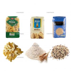 Túi đáy phẳng tự động định hình bao bì dán nhãn cho ngũ cốc